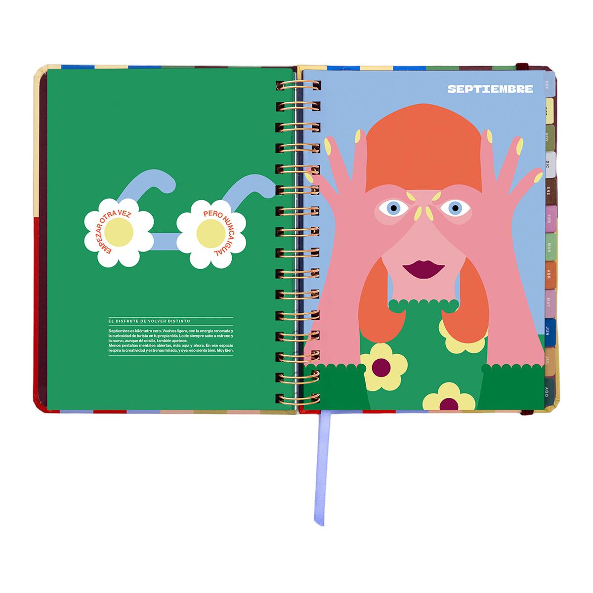 Agenda Escolar 11 Meses 2026-2027 168x220 mm Vista Semanal Copenhague UO Espanhol Multicolor-11