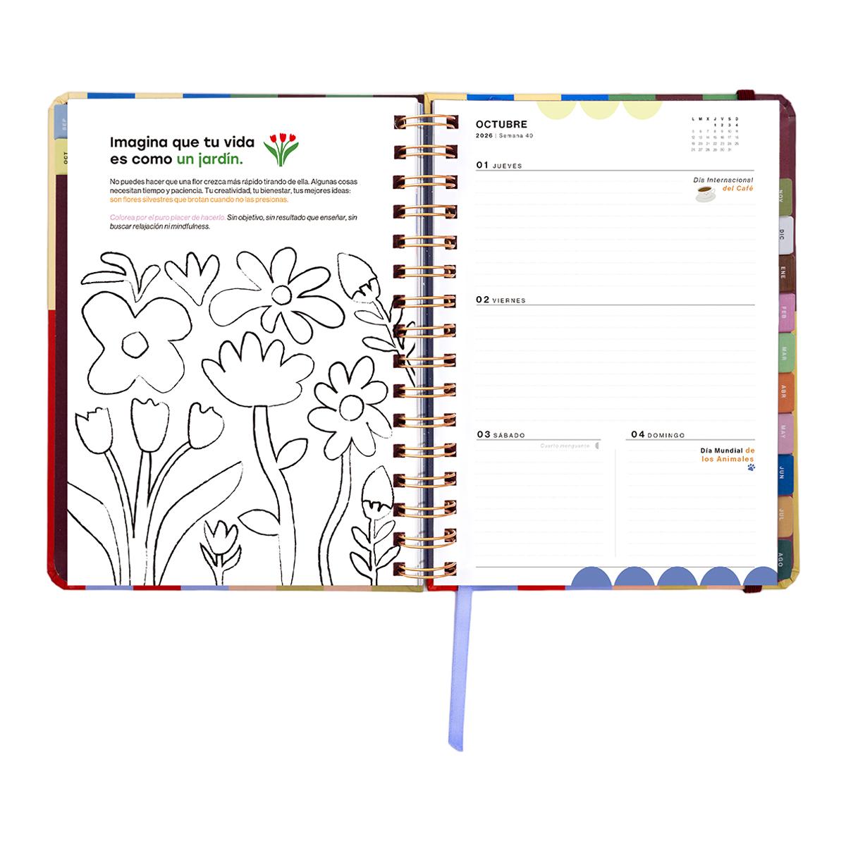 Agenda Escolar 11 Meses 2026-2027 168x220 mm Vista Semanal Copenhague UO Espanhol Multicolor-13
