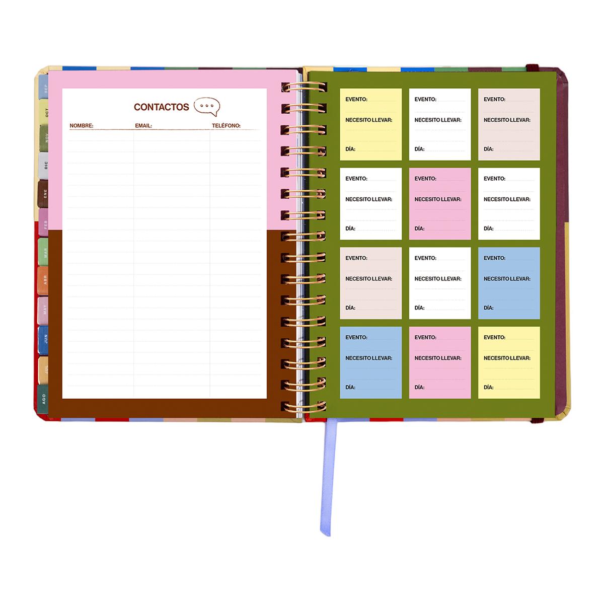 Agenda Escolar 11 Meses 2026-2027 168x220 mm Vista Semanal Copenhague UO Espanhol Multicolor-17