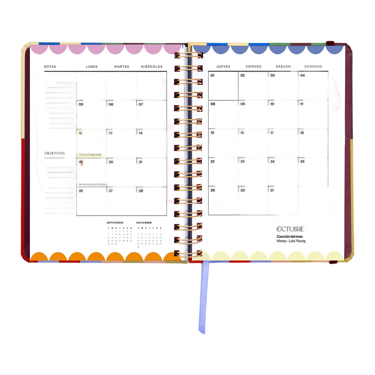 Agenda Escolar 11 Meses 2026-2027 168x220 mm 1 Dia por Página Copenhague UO Espanhol Multicolor-12