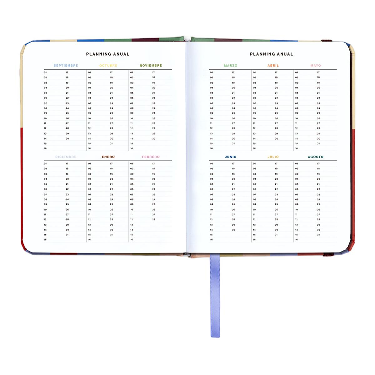 Agenda Escolar 11 Meses 2026-2027 128x154 mm Mini Vista Semanal Copenhague UO Espanhol Multicolor-6