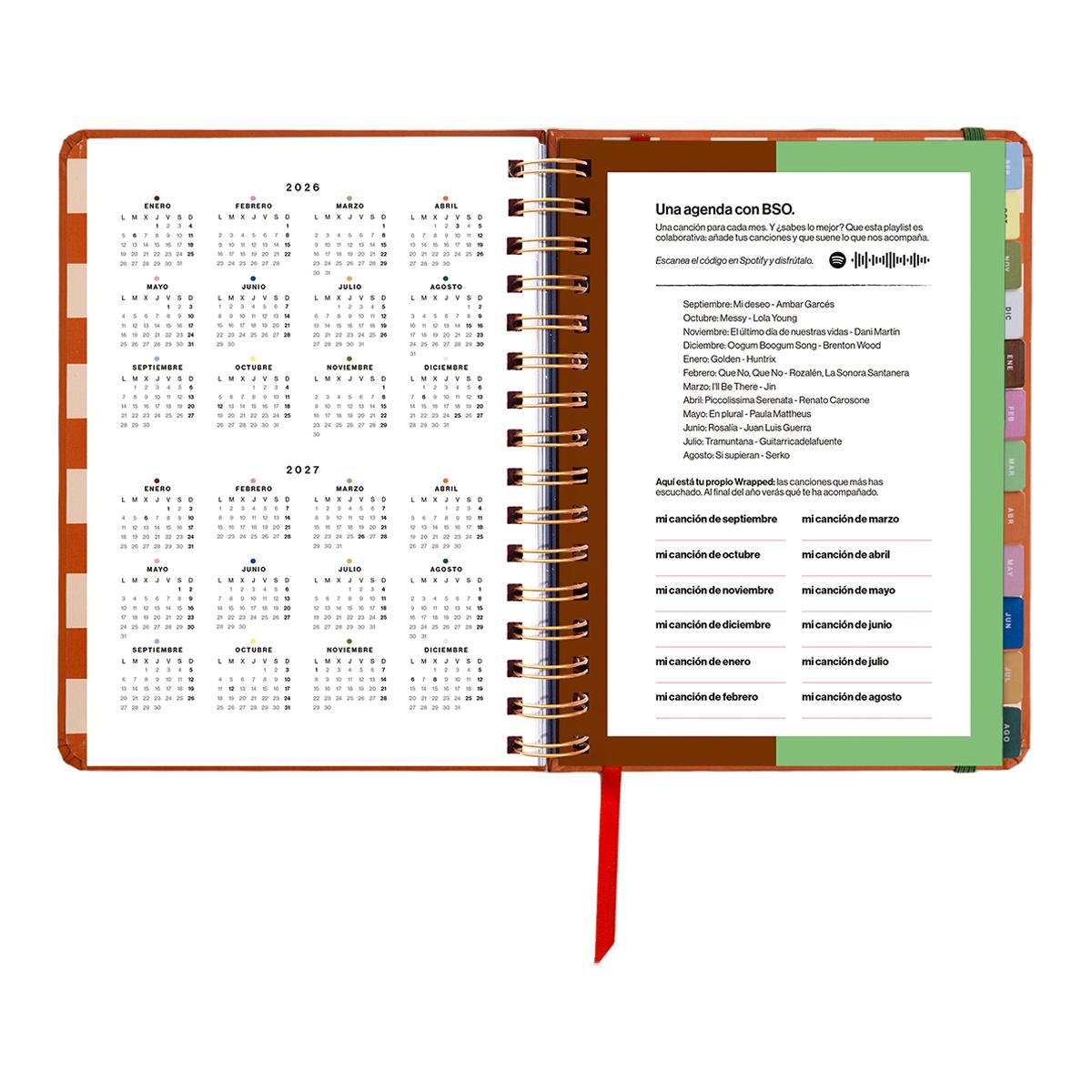 Agenda Escolar 11 Meses 2026-2027 168x220 mm Vista Semanal Sunset UO Espanhol Multicolor-4