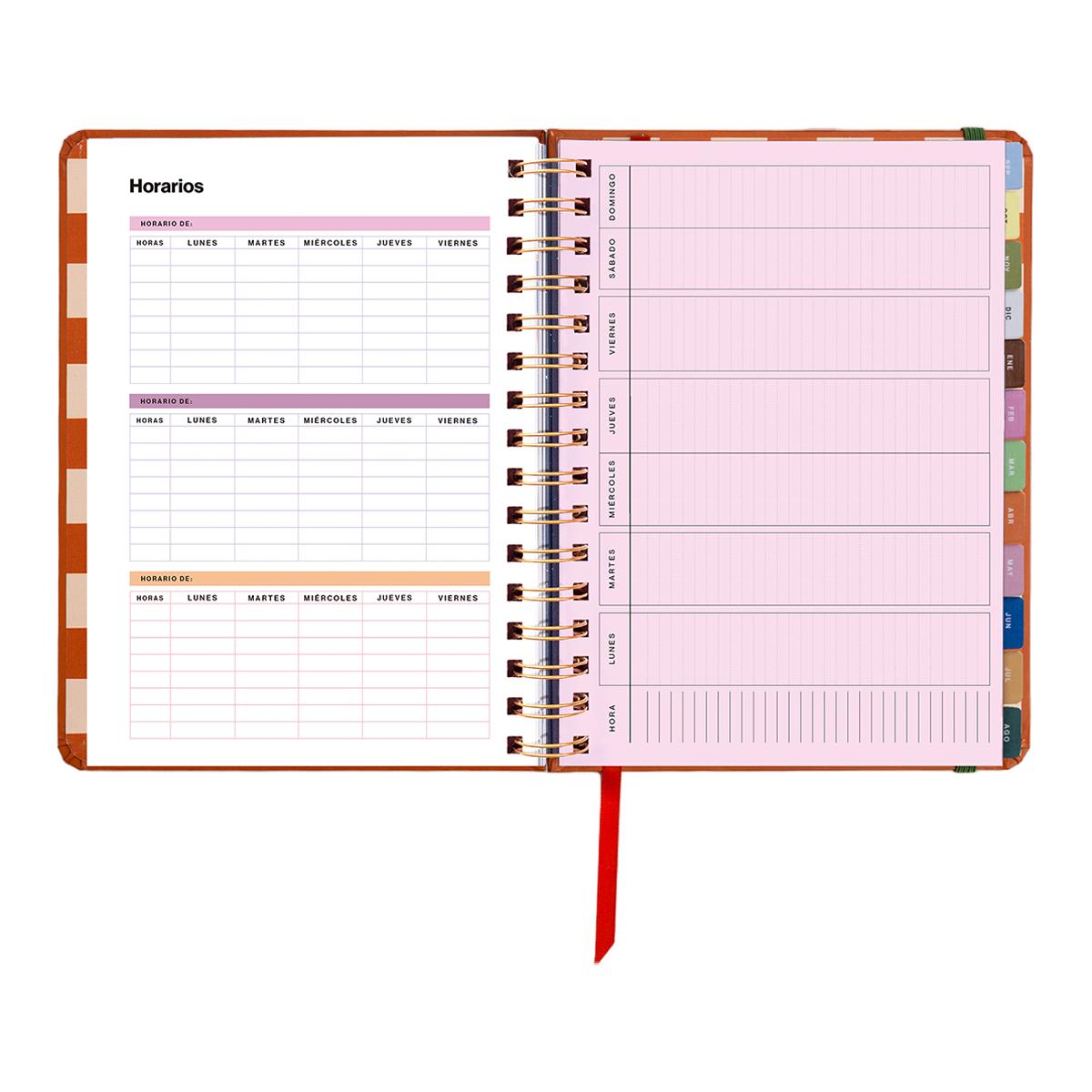 Agenda Escolar 11 Meses 2026-2027 168x220 mm Vista Semanal Sunset UO Espanhol Multicolor-7