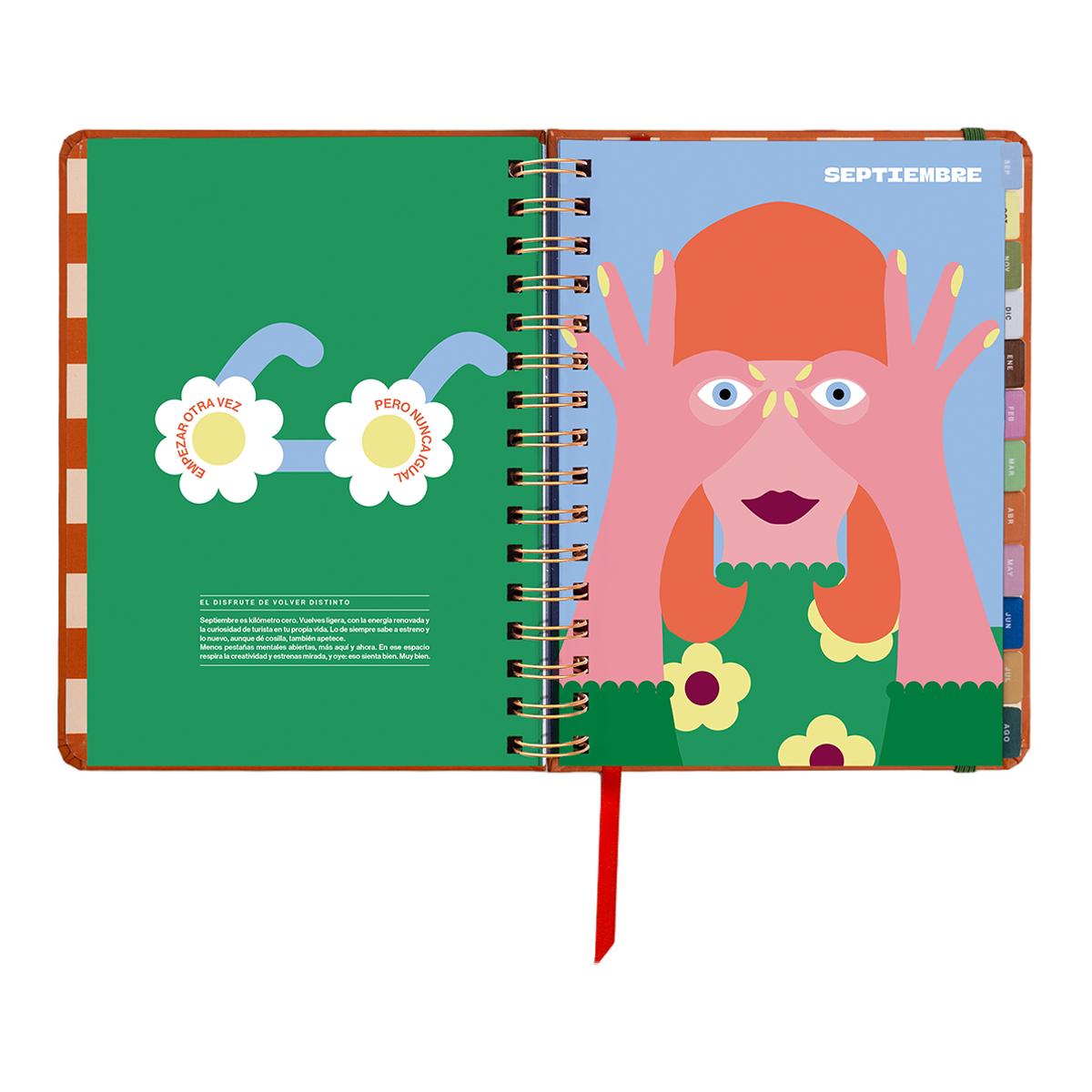 Agenda Escolar 11 Meses 2026-2027 168x220 mm Vista Semanal Sunset UO Espanhol Multicolor-11