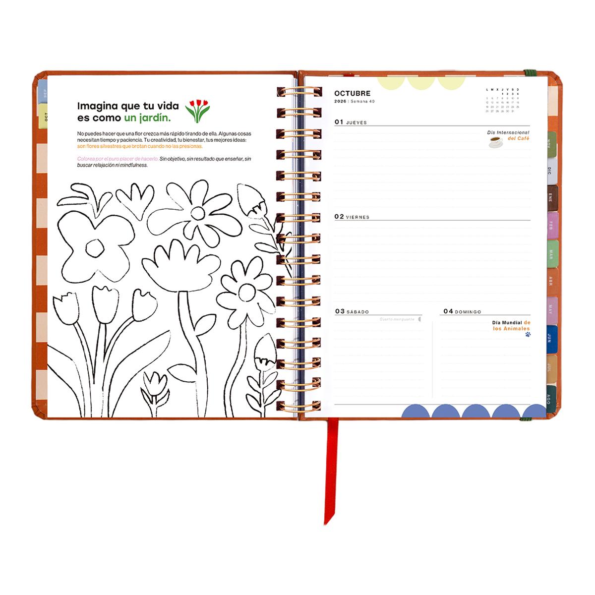 Agenda Escolar 11 Meses 2026-2027 168x220 mm Vista Semanal Sunset UO Espanhol Multicolor-13