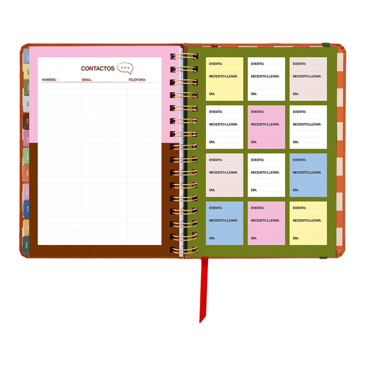 Agenda Escolar 11 Meses 2026-2027 168x220 mm Vista Semanal Sunset UO Espanhol Multicolor-17