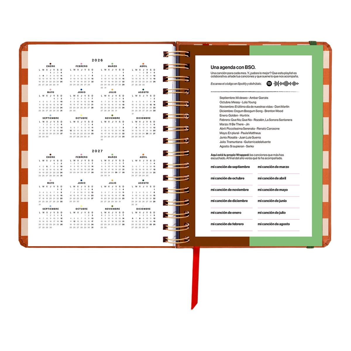 Agenda Escolar 11 Meses 2026-2027 168x220 mm 1 Dia por Página Sunset UO Espanhol Multicolor-4