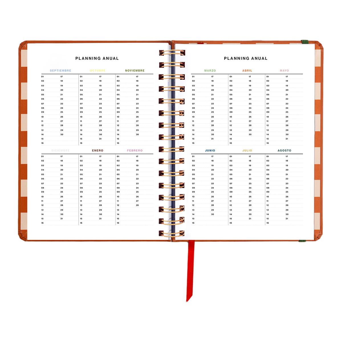 Agenda Escolar 11 Meses 2026-2027 168x220 mm 1 Dia por Página Sunset UO Espanhol Multicolor-5