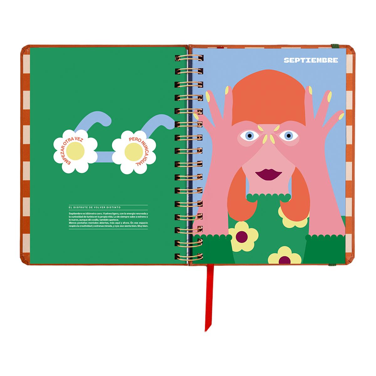 Agenda Escolar 11 Meses 2026-2027 168x220 mm 1 Dia por Página Sunset UO Espanhol Multicolor-11