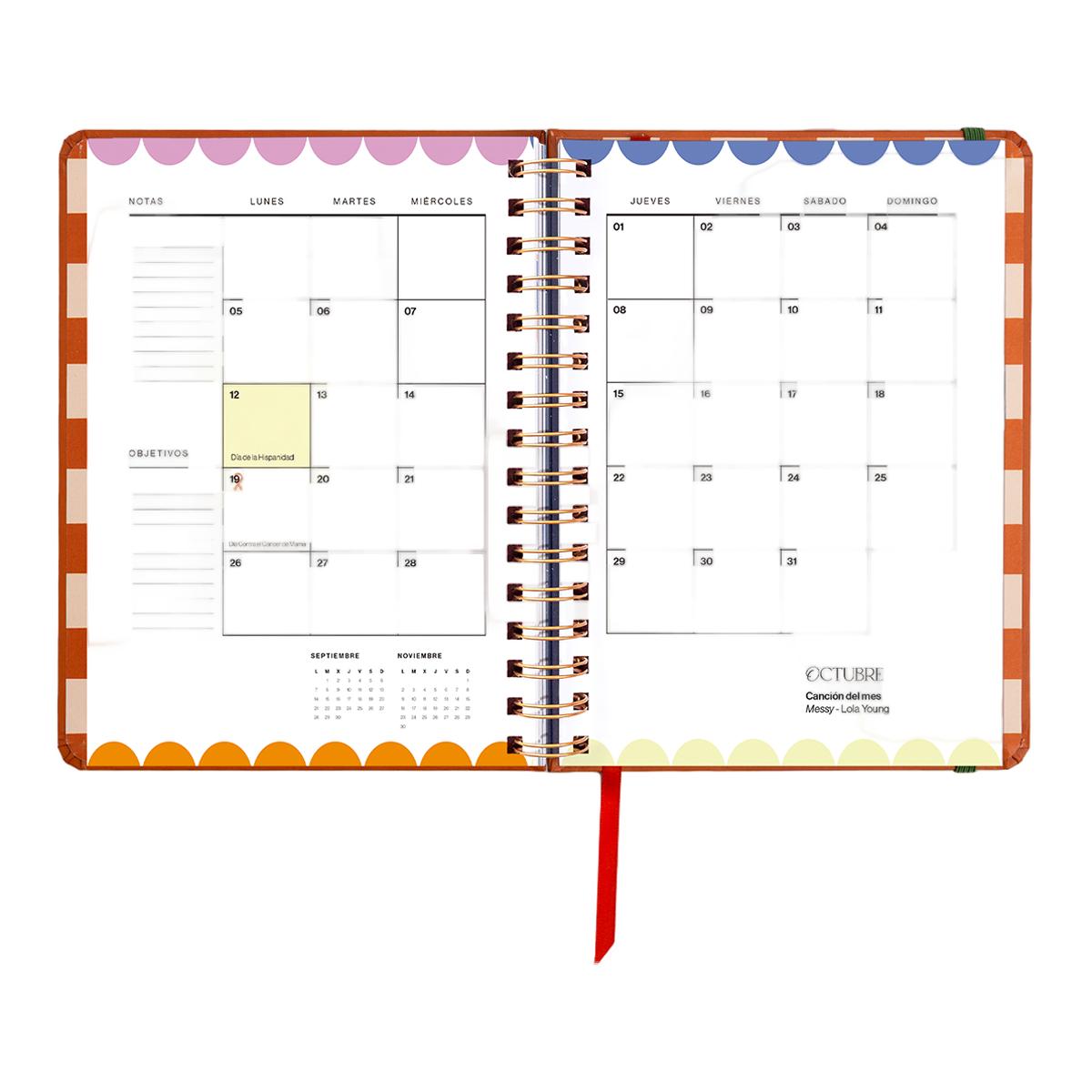 Agenda Escolar 11 Meses 2026-2027 168x220 mm 1 Dia por Página Sunset UO Espanhol Multicolor-12