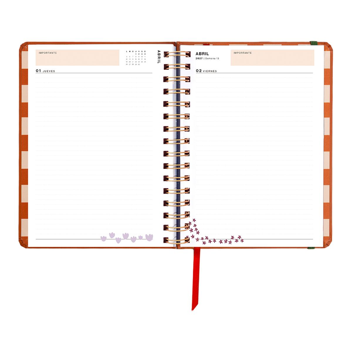 Agenda Escolar 11 Meses 2026-2027 168x220 mm 1 Dia por Página Sunset UO Espanhol Multicolor-13