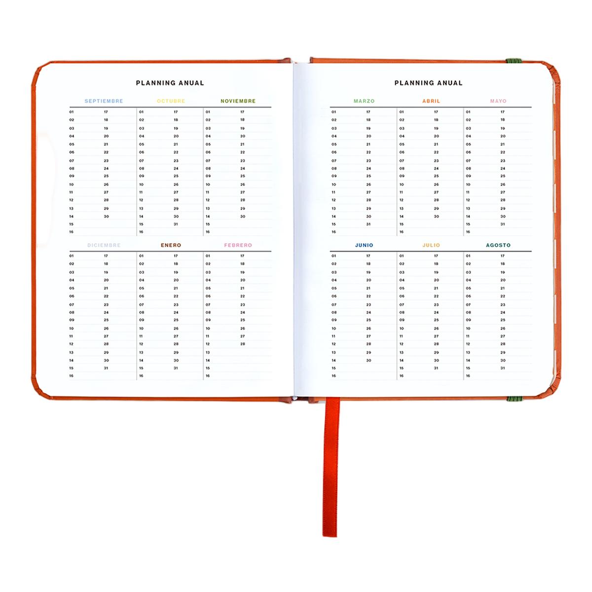 Agenda Escolar 11 Meses 2026-2027 128x154 mm Mini Vista Semanal Sunset UO Espanhol Multicolor-6
