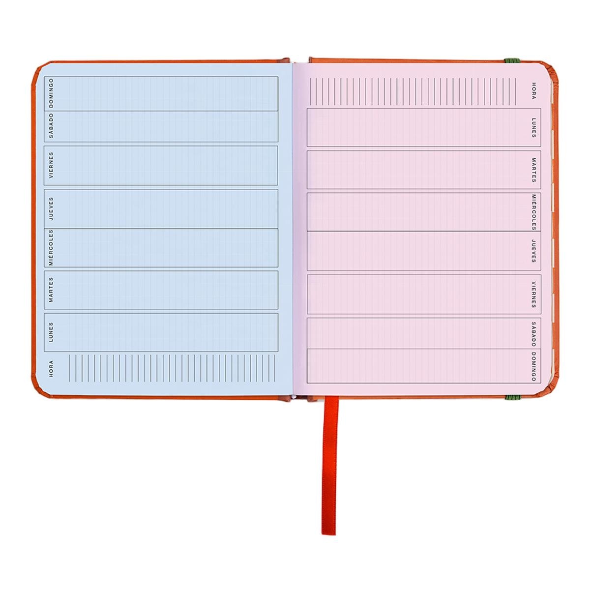 Agenda Escolar 11 Meses 2026-2027 128x154 mm Mini Vista Semanal Sunset UO Espanhol Multicolor-8