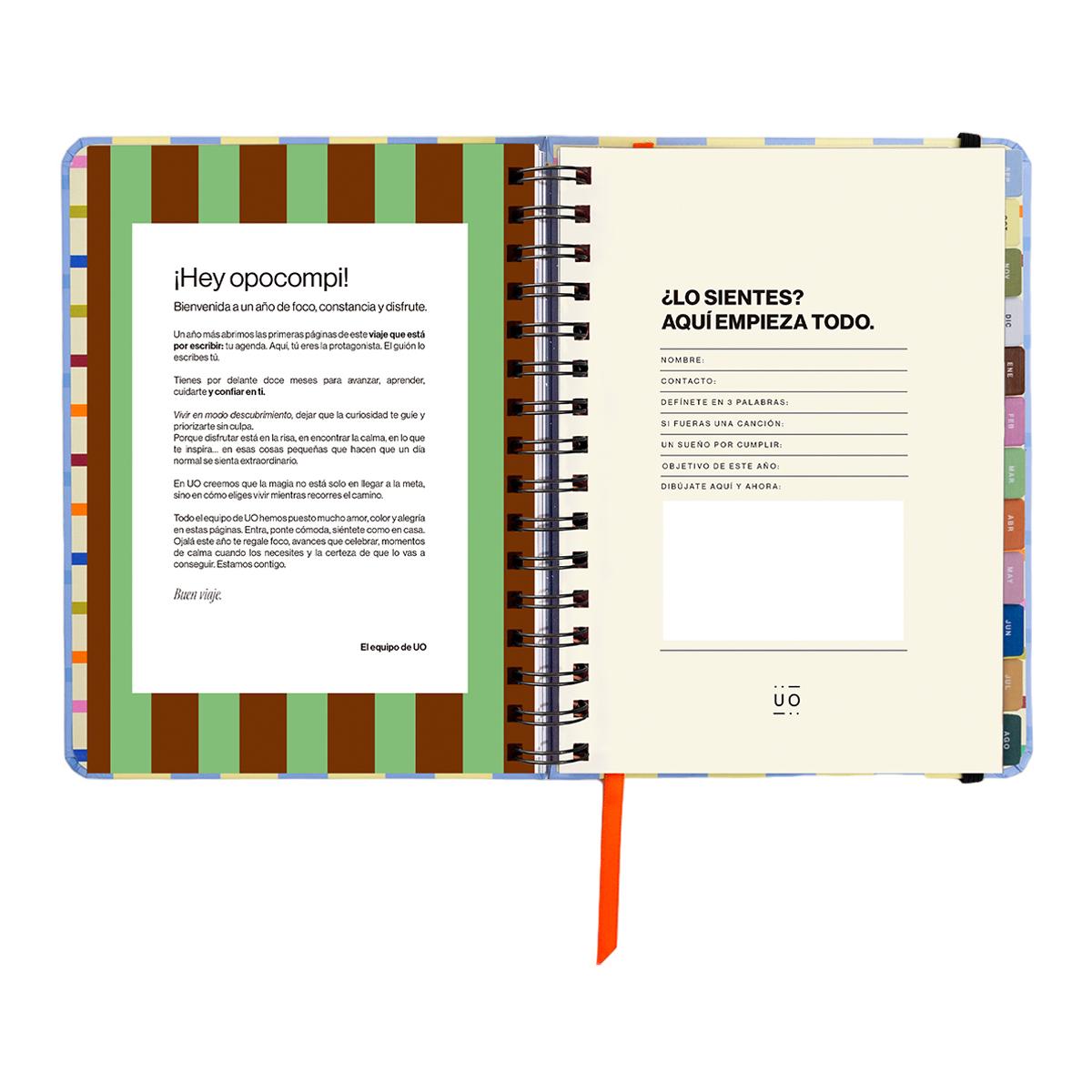 Agenda Escolar 11 Meses 2026-2027 168x220 mm Vista Semanal Opoagenda UO Espanhol Multicolor-3
