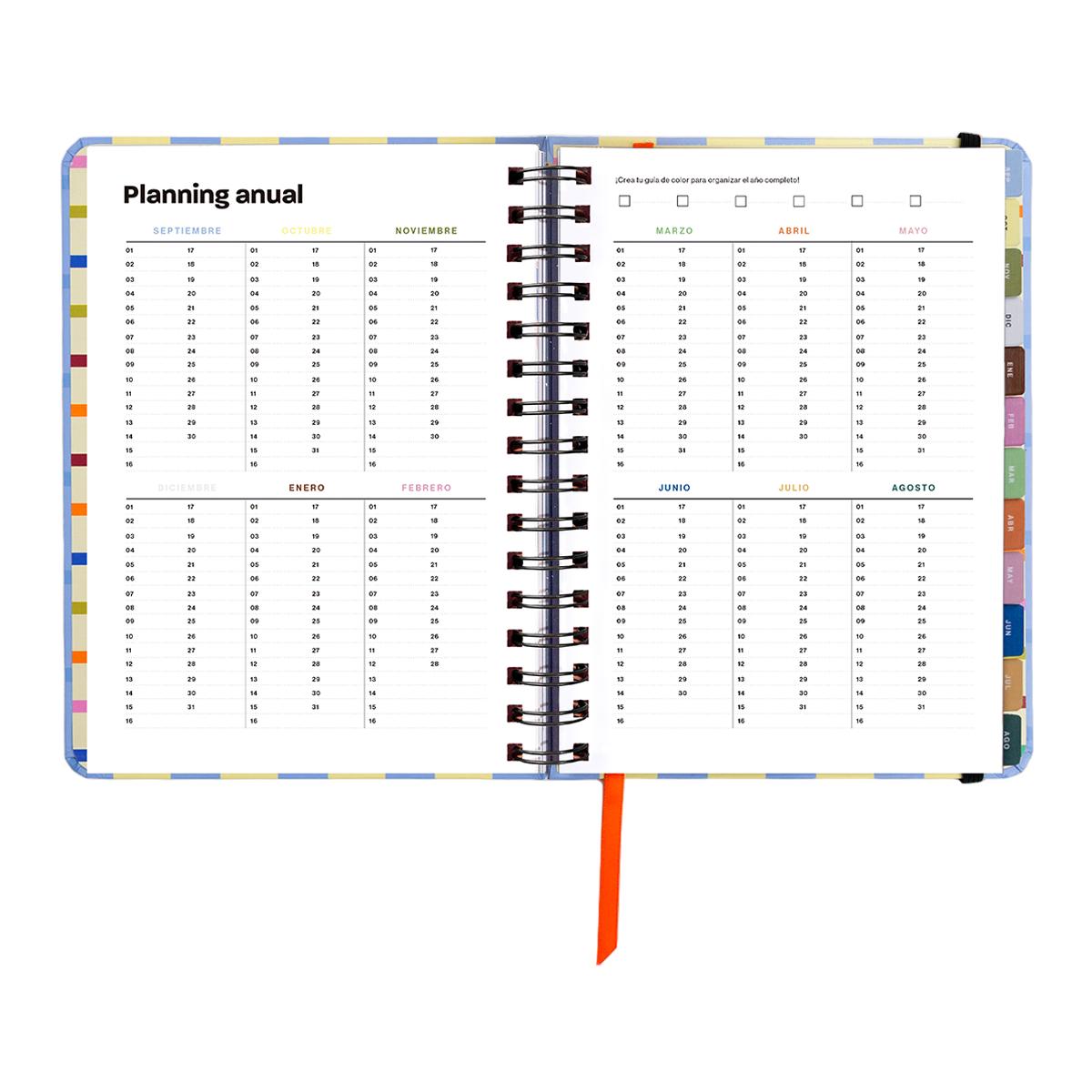 Agenda Escolar 11 Meses 2026-2027 168x220 mm Vista Semanal Opoagenda UO Espanhol Multicolor-4