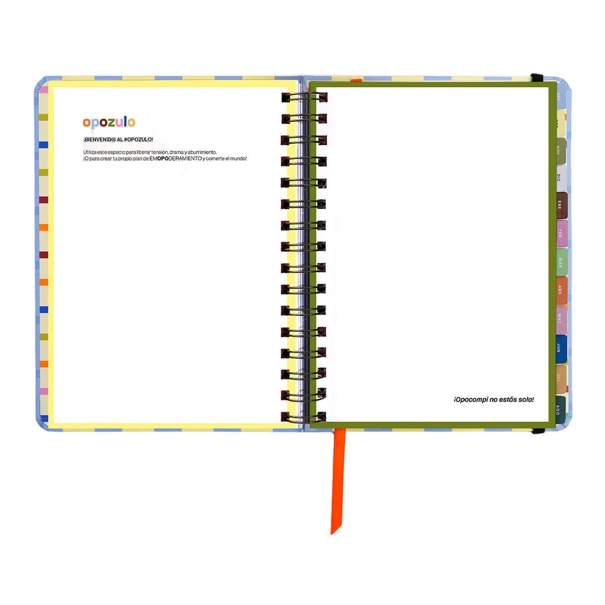 Agenda Escolar 11 Meses 2026-2027 168x220 mm Vista Semanal Opoagenda UO Espanhol Multicolor-7