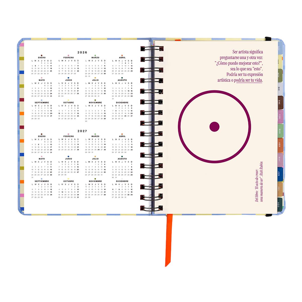 Agenda Escolar 11 Meses 2026-2027 168x220 mm Vista Semanal Opoagenda UO Espanhol Multicolor-8