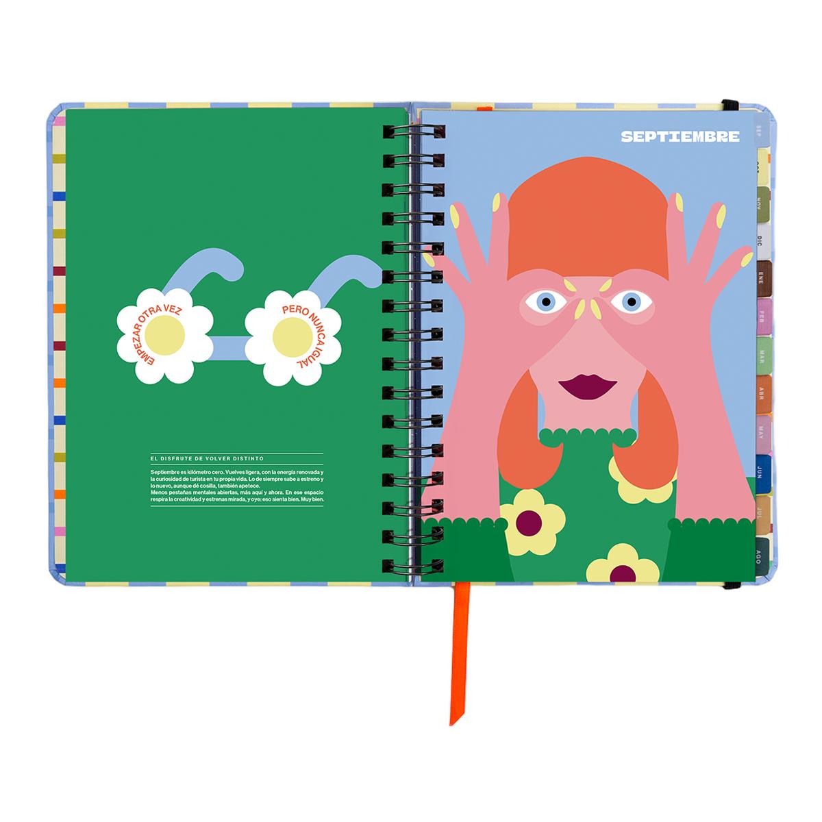 Agenda Escolar 11 Meses 2026-2027 168x220 mm Vista Semanal Opoagenda UO Espanhol Multicolor-9