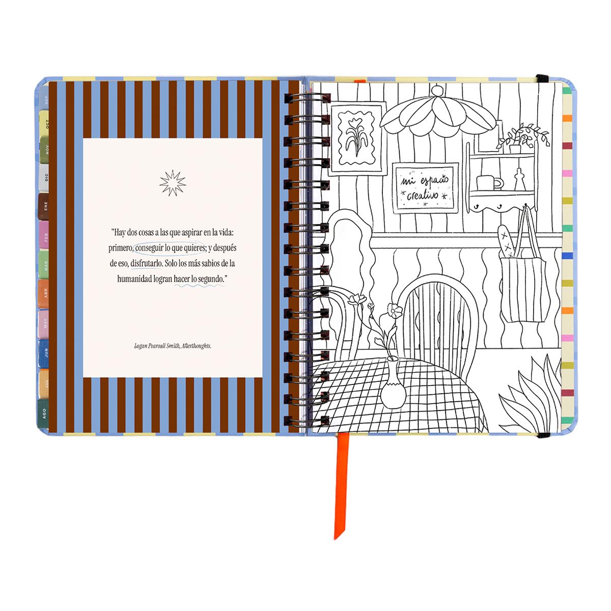 Agenda Escolar 11 Meses 2026-2027 168x220 mm Vista Semanal Opoagenda UO Espanhol Multicolor-12