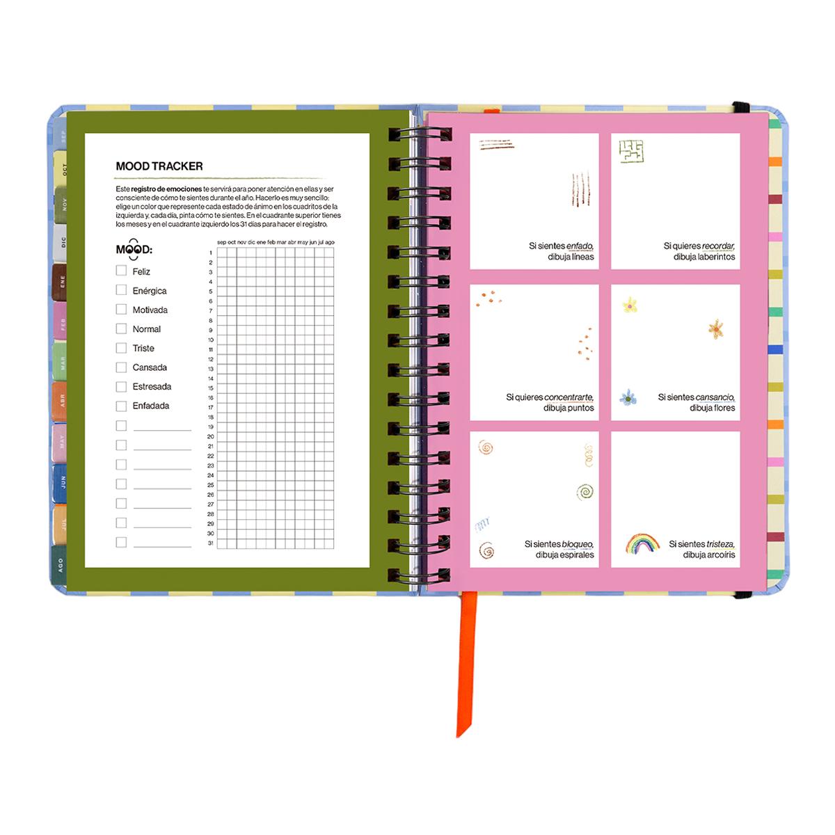 Agenda Escolar 11 Meses 2026-2027 168x220 mm Vista Semanal Opoagenda UO Espanhol Multicolor-13