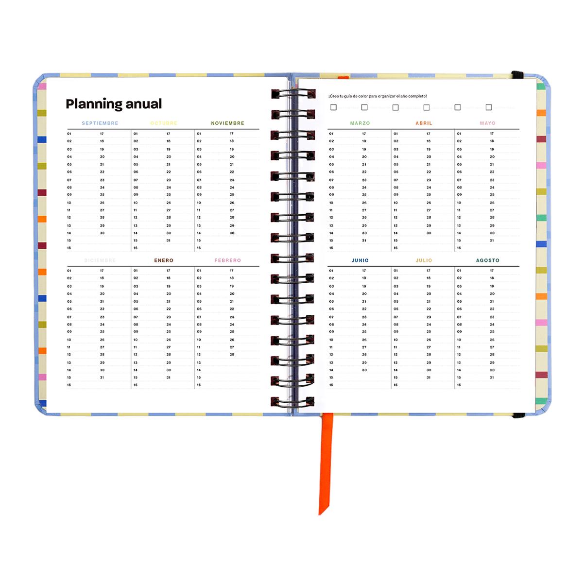 Agenda Escolar 11 Meses 2026-2027 168x220 mm 1 Dia por Página Opoagenda UO Espanhol Multicolor-4