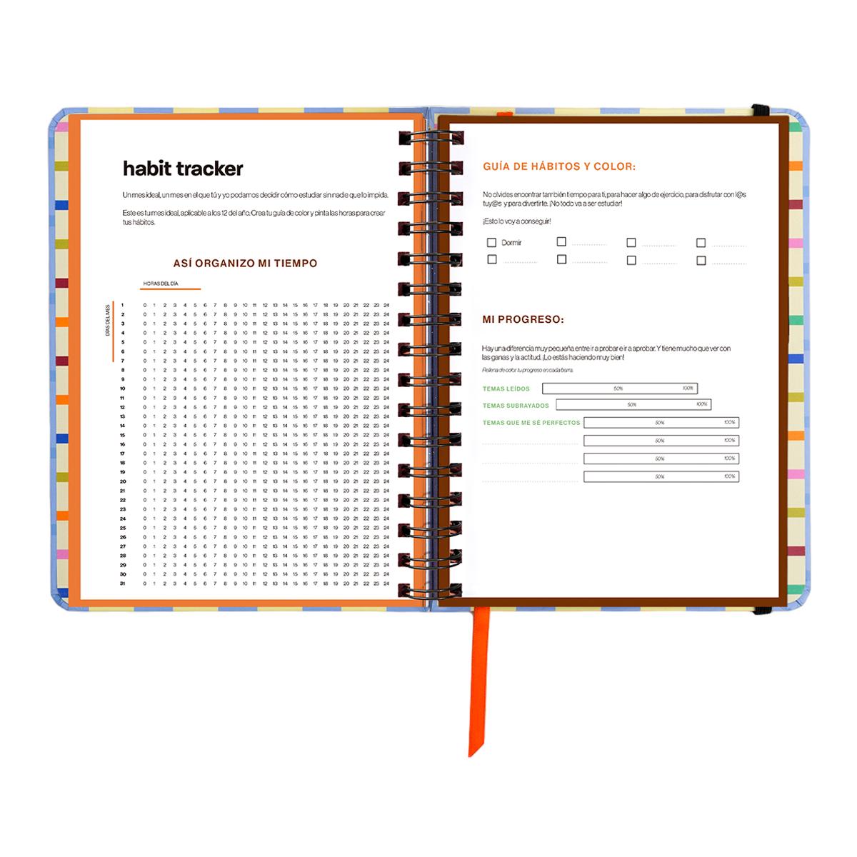 Agenda Escolar 11 Meses 2026-2027 168x220 mm 1 Dia por Página Opoagenda UO Espanhol Multicolor-6
