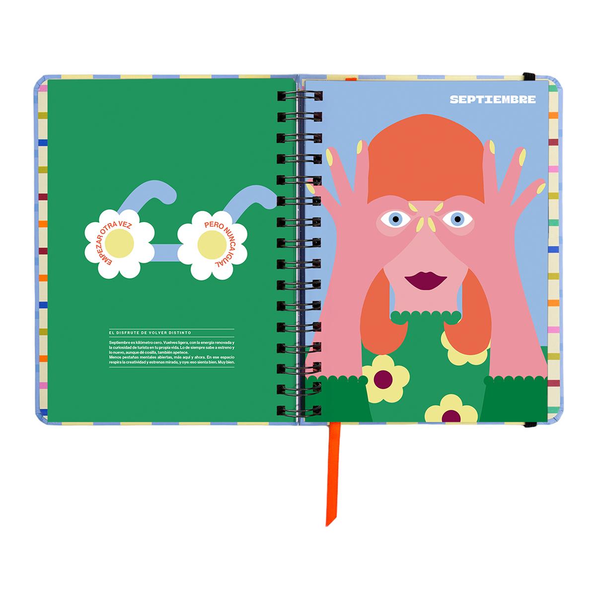 Agenda Escolar 11 Meses 2026-2027 168x220 mm 1 Dia por Página Opoagenda UO Espanhol Multicolor-9