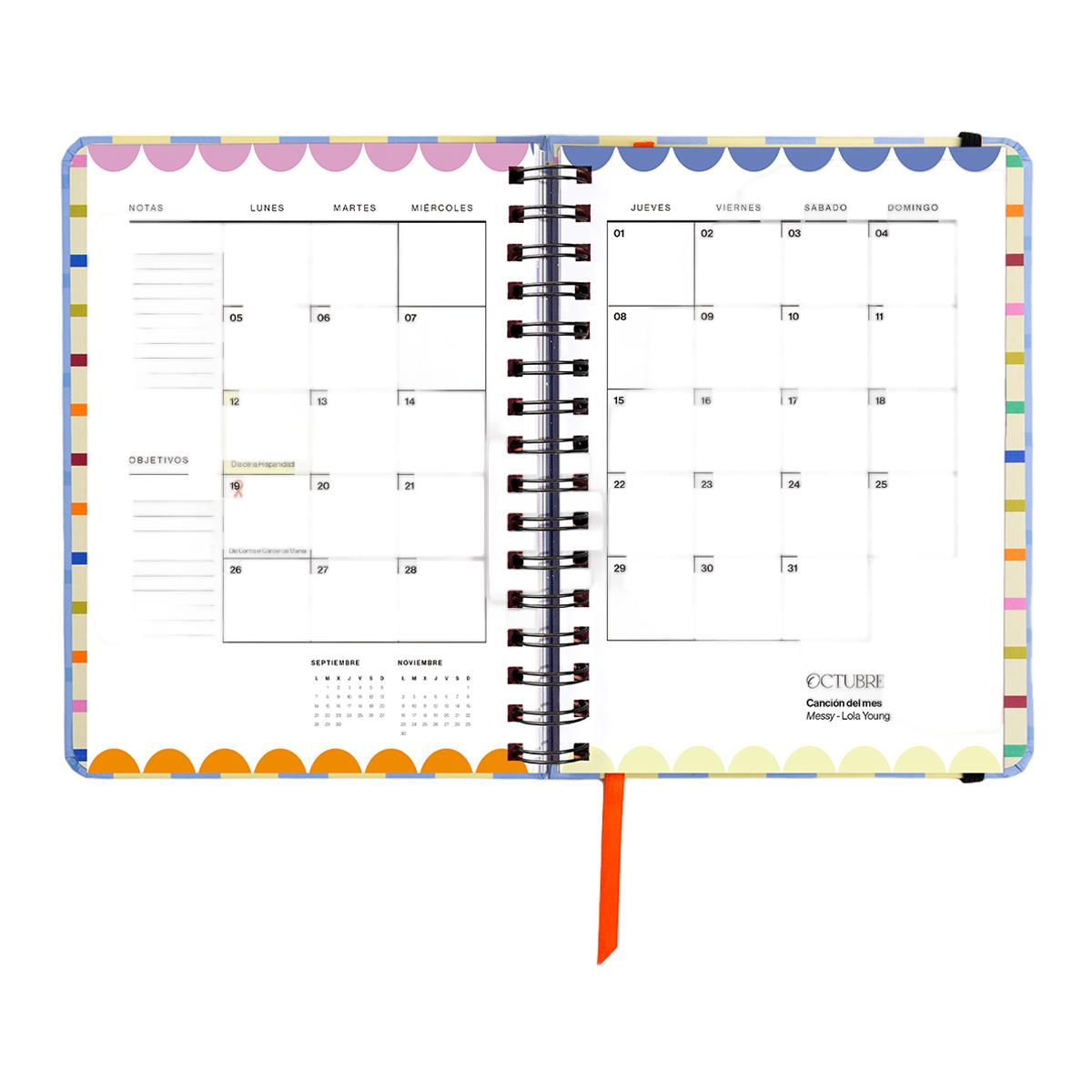 Agenda Escolar 11 Meses 2026-2027 168x220 mm 1 Dia por Página Opoagenda UO Espanhol Multicolor-10