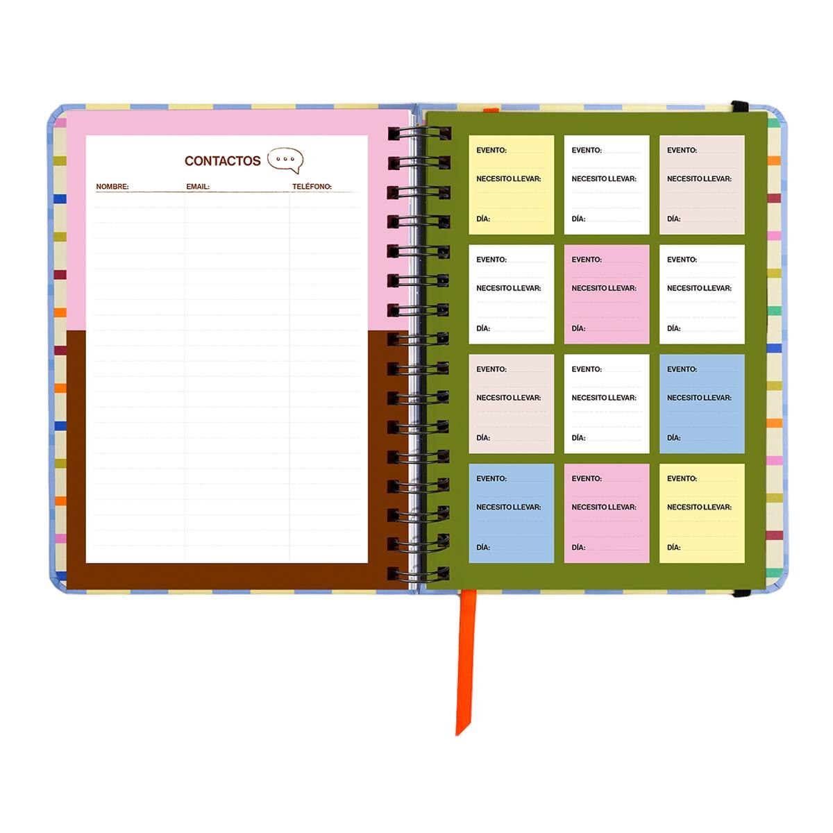 Agenda Escolar 11 Meses 2026-2027 168x220 mm 1 Dia por Página Opoagenda UO Espanhol Multicolor-15
