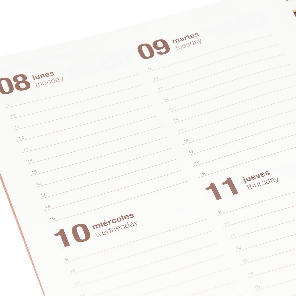 Agenda Escolar 2026-2027 Vista por Semana A5 Vacavaliente Bilingüe em Pele Reciclada – Colors Olive 6
