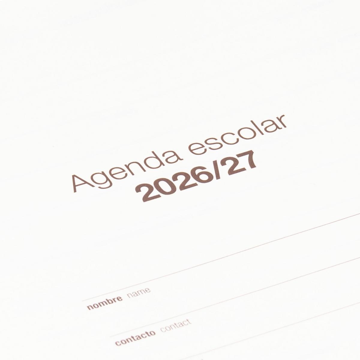 Agenda Escolar 2026-2027 Vista por Semana A5 Vacavaliente Bilingüe em Pele Reciclada – Colors Olive 8