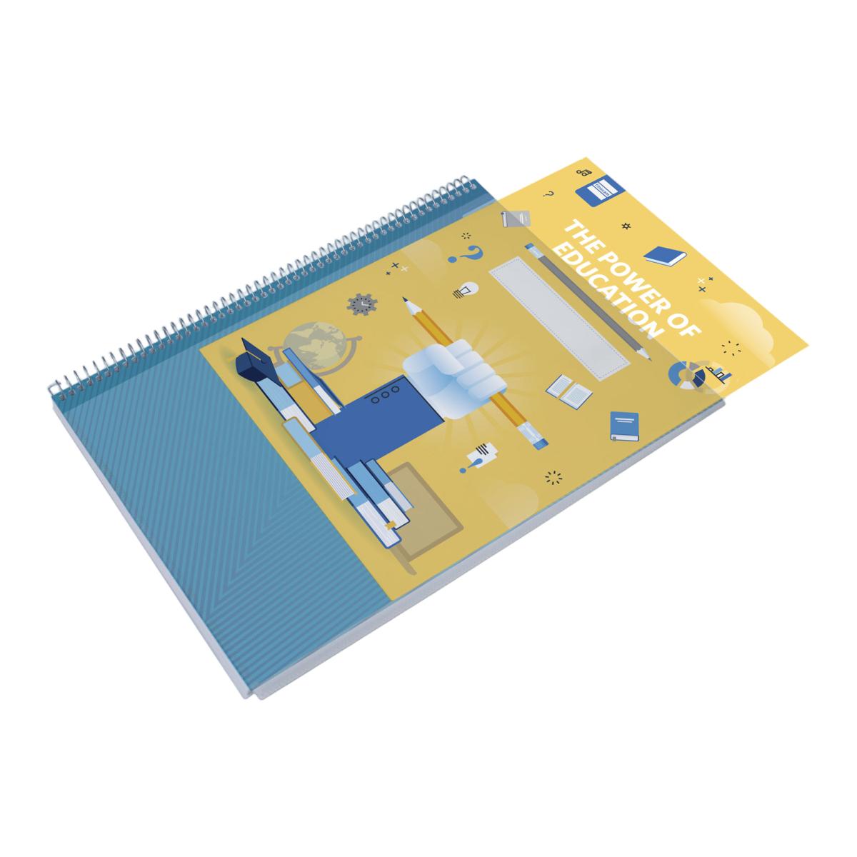 Cuaderno-agenda del docente 230x310 mm semana página Finocam Azul-3