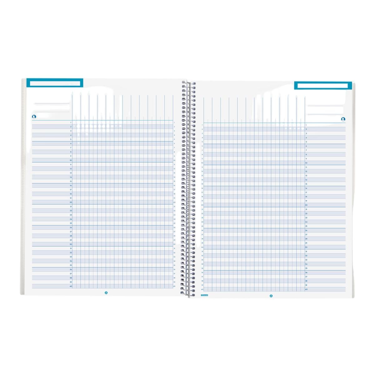 Cuaderno-agenda del docente 230x310 mm semana página Finocam Azul-5