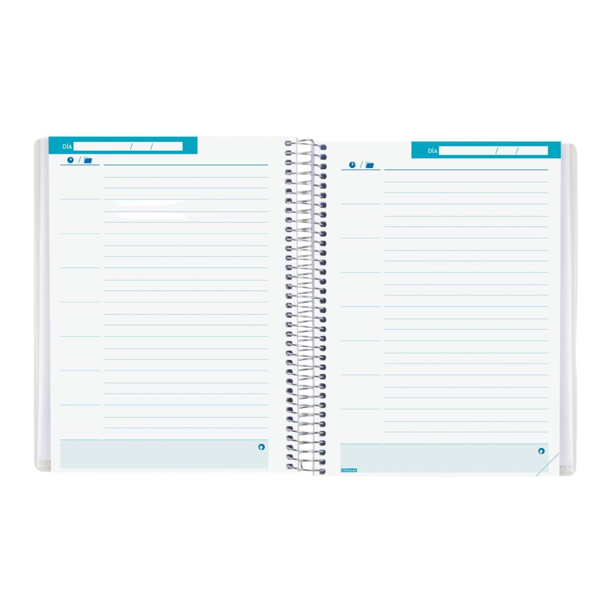 Planificador de clases diario para el docente 1/4 - 155x212 mm 1 día página Finocam Azul-3