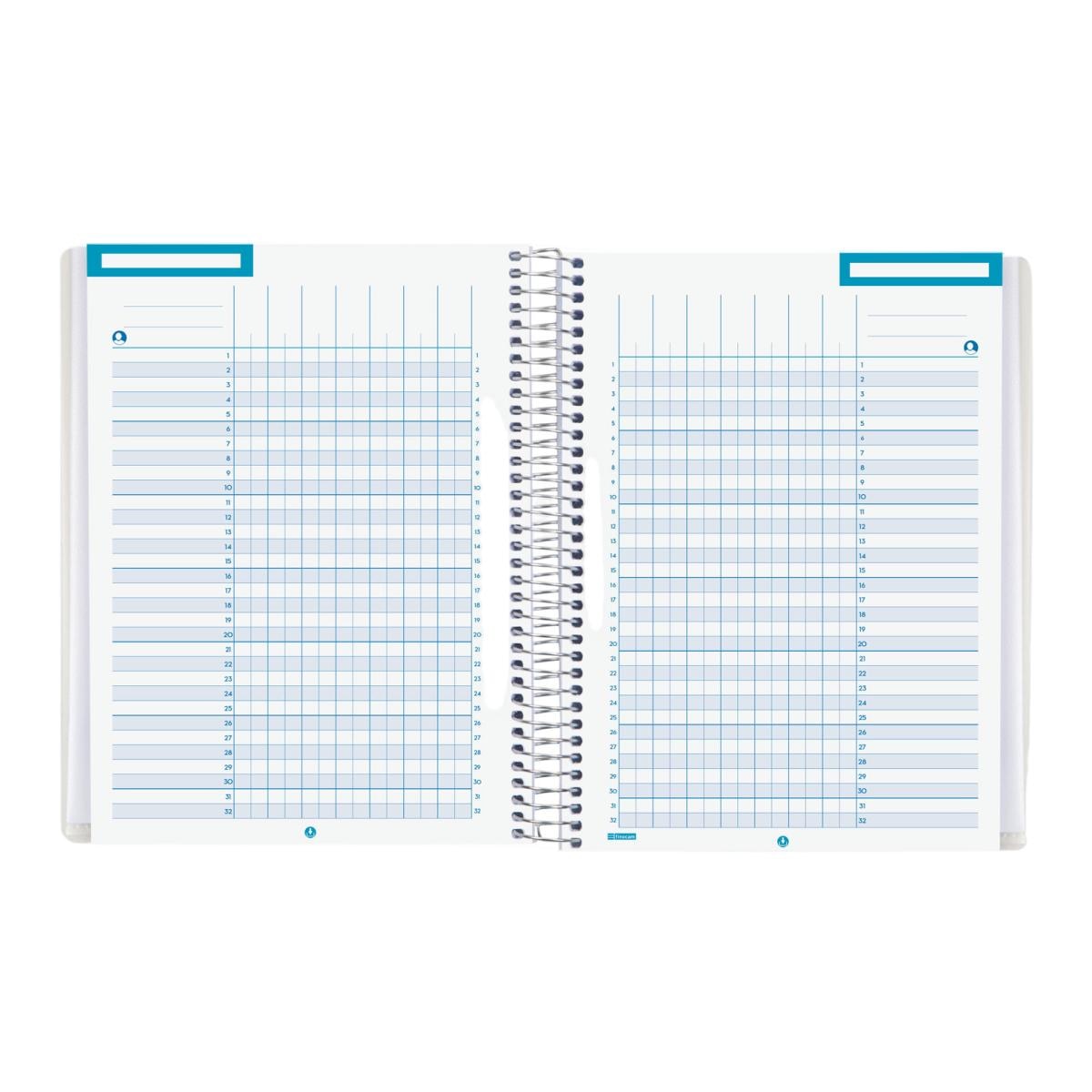 Planificador de clases diario para el docente 1/4 - 155x212 mm 1 día página Finocam Azul-4