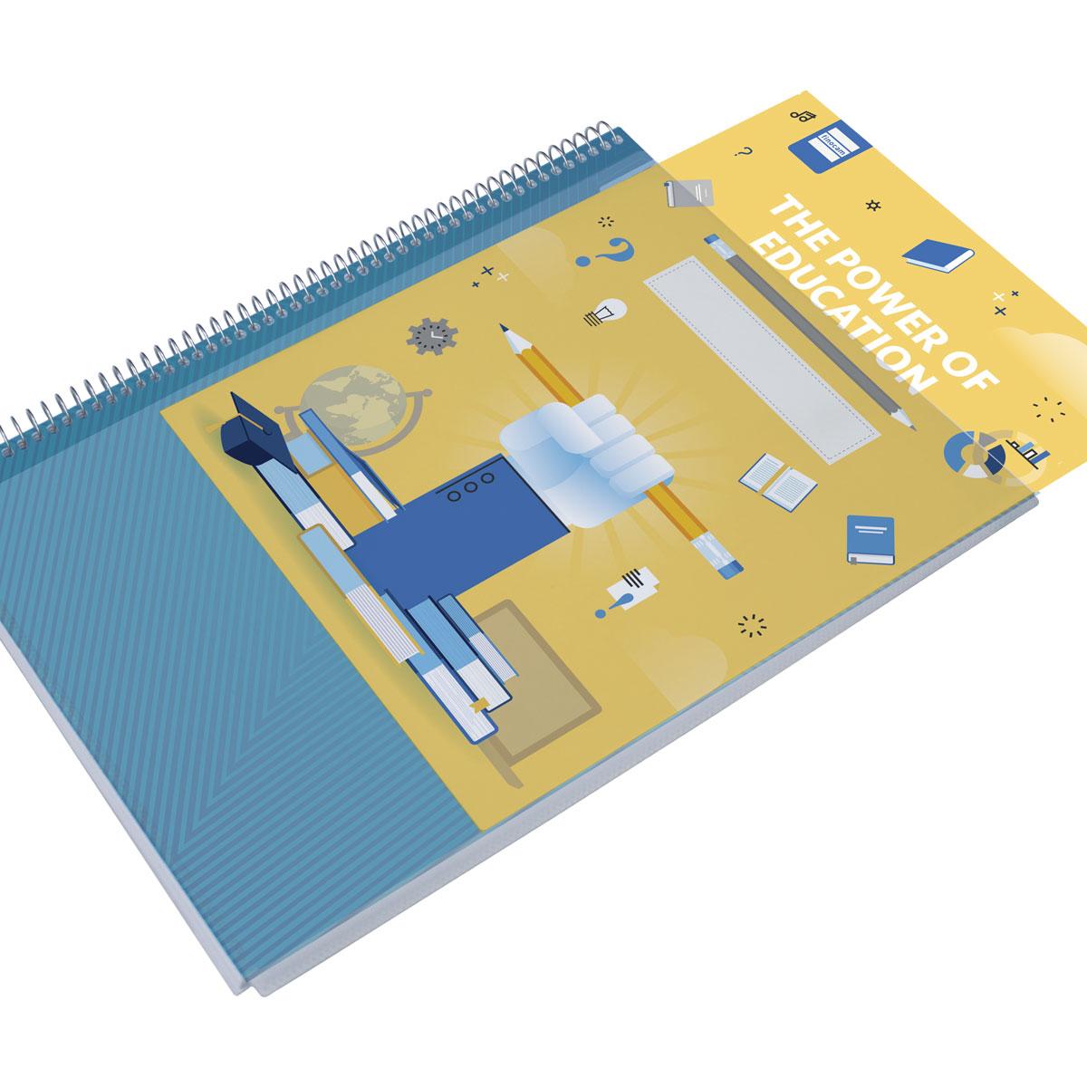 Cuaderno-agenda del docente 230x310 mm semana página Finocam catalán Azul-3