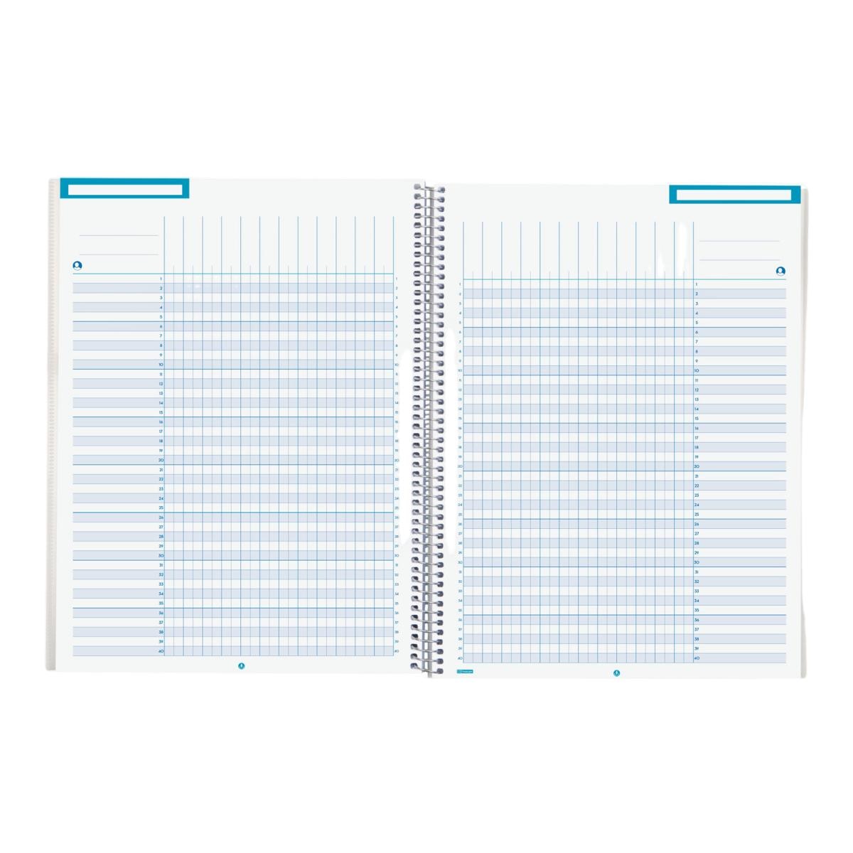 Planificador de clases semanal para el docente 230x310 mm semana vista vertical Finocam catalán Azul-4