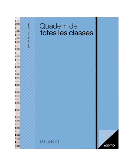 Caderno para todas as aulas Um dia por página azul Catalão Azul-1