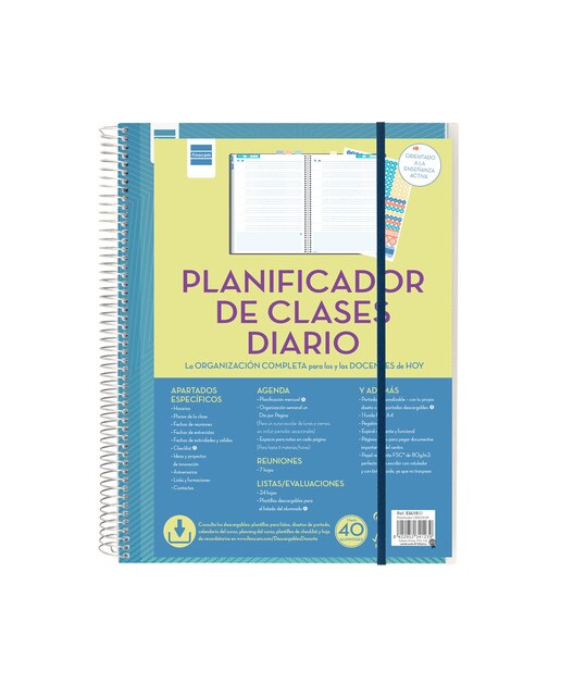 Imagen 0 de Planificador de clases diario para el docente 230x310 mm 1 día página Finocam