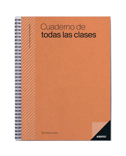 Caderno Para Todas as Aulas, Vista Semanal, Castelhano - 24x31 cm - Laranja Laranja-1