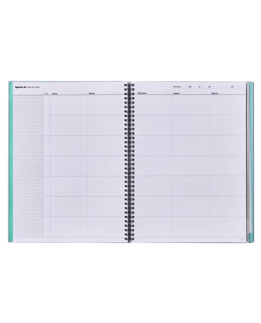 Caderno Para Todas as Aulas, Vista Semanal, Castelhano - 24x31 cm - Laranja Laranja-3