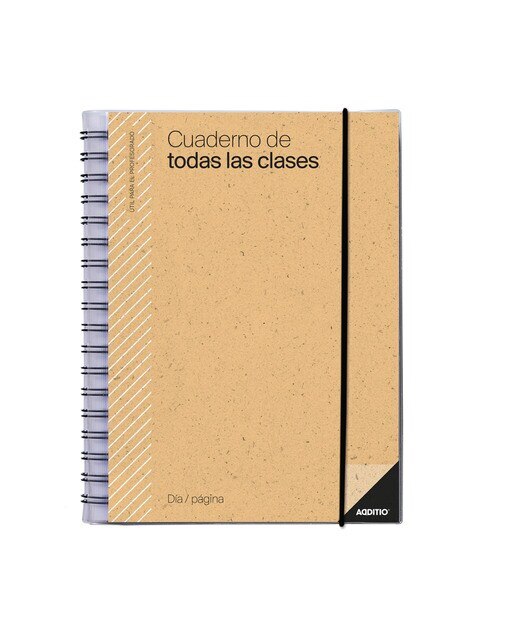 Caderno Para Todas as Aulas, Um Dia por Página, Castelhano, 17 x 24 cm - Laranja Laranja-1