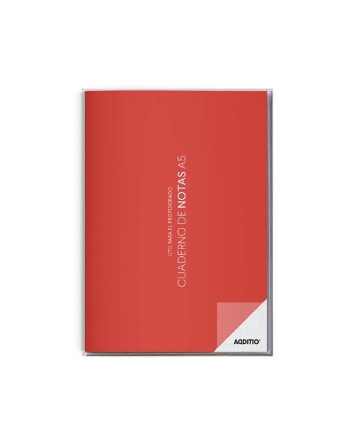 Caderno de notas A5, tamanho 15 x 21,2 cm, Additio, vermelho, castelhano Vermelho-1