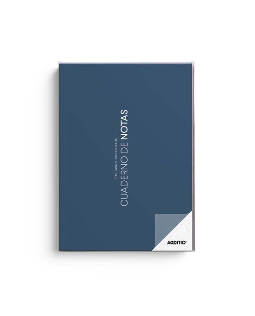 Caderno de notas, tamanho 21,5 x 30 cm, Additio, azul,  castelhano Azul-1