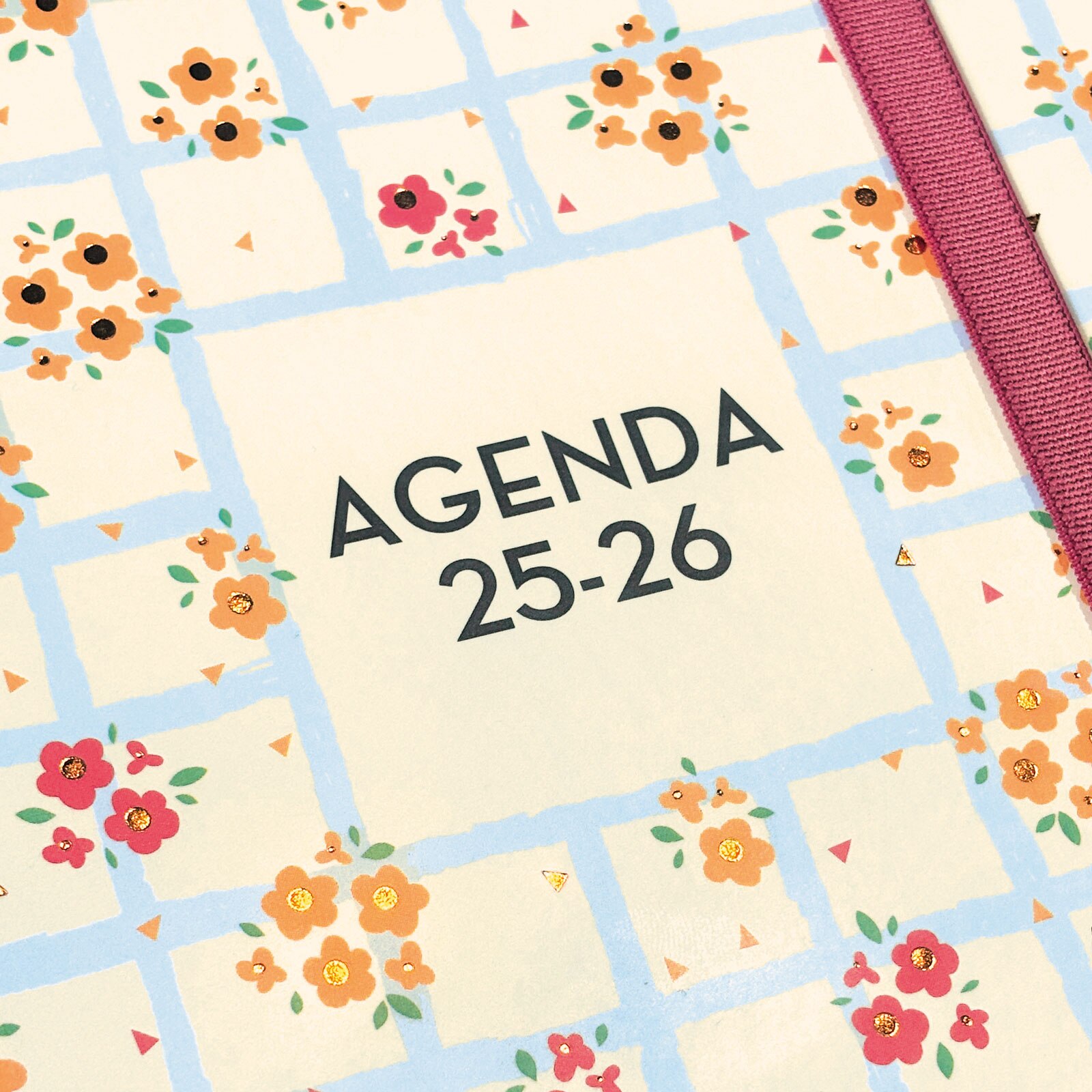 Agenda para el docente curso 2025-2026 Magistral 1/4-155x212 mm semana vista horizontal Flowers Finocam Multicolor-4