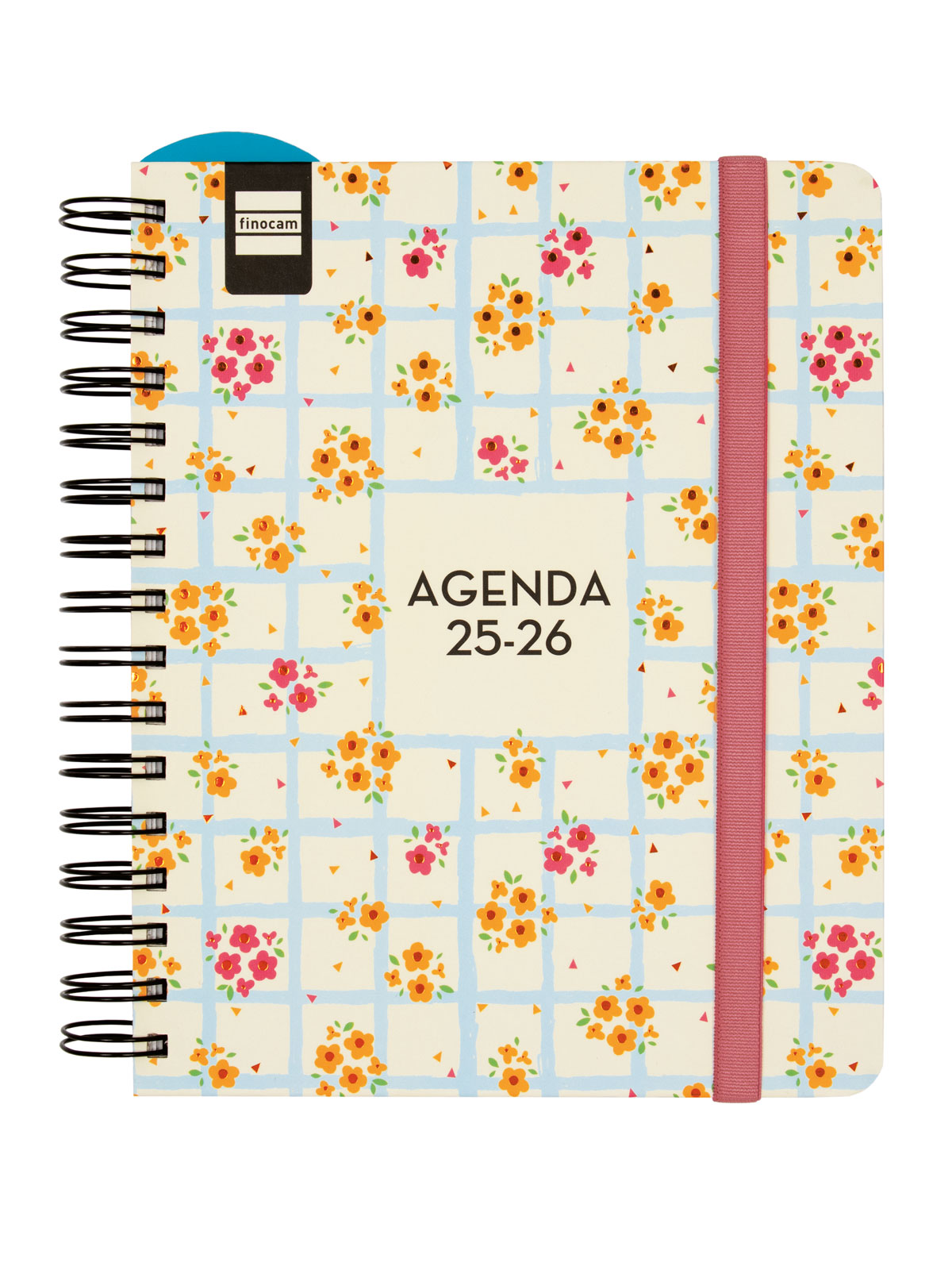 Agenda para el docente curso 2025-2026 Magistral 1/4-155x212 mm semana vista horizontal Flowers Finocam Multicolor-9
