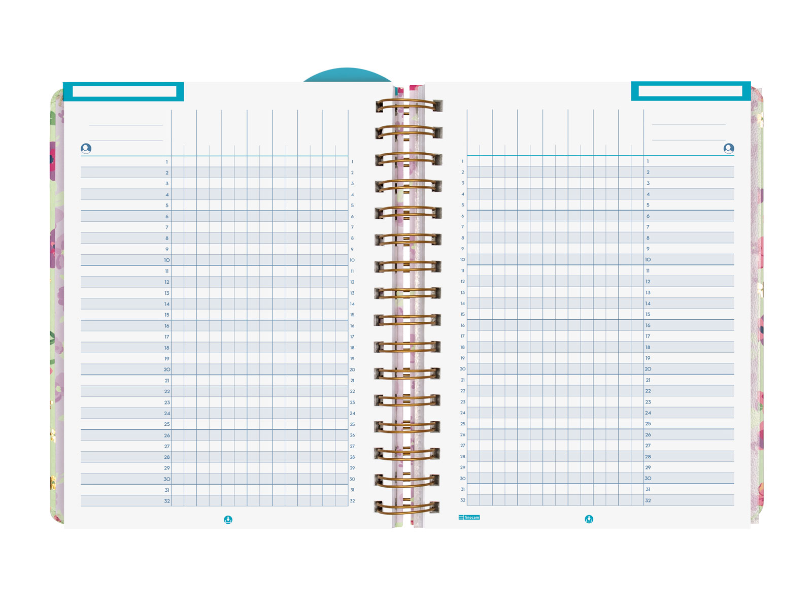 Agenda para el docente curso 2025-2026 Magistral 1/4-155x212 mm semana vista horizontal Lilac Finocam Multicolor-8
