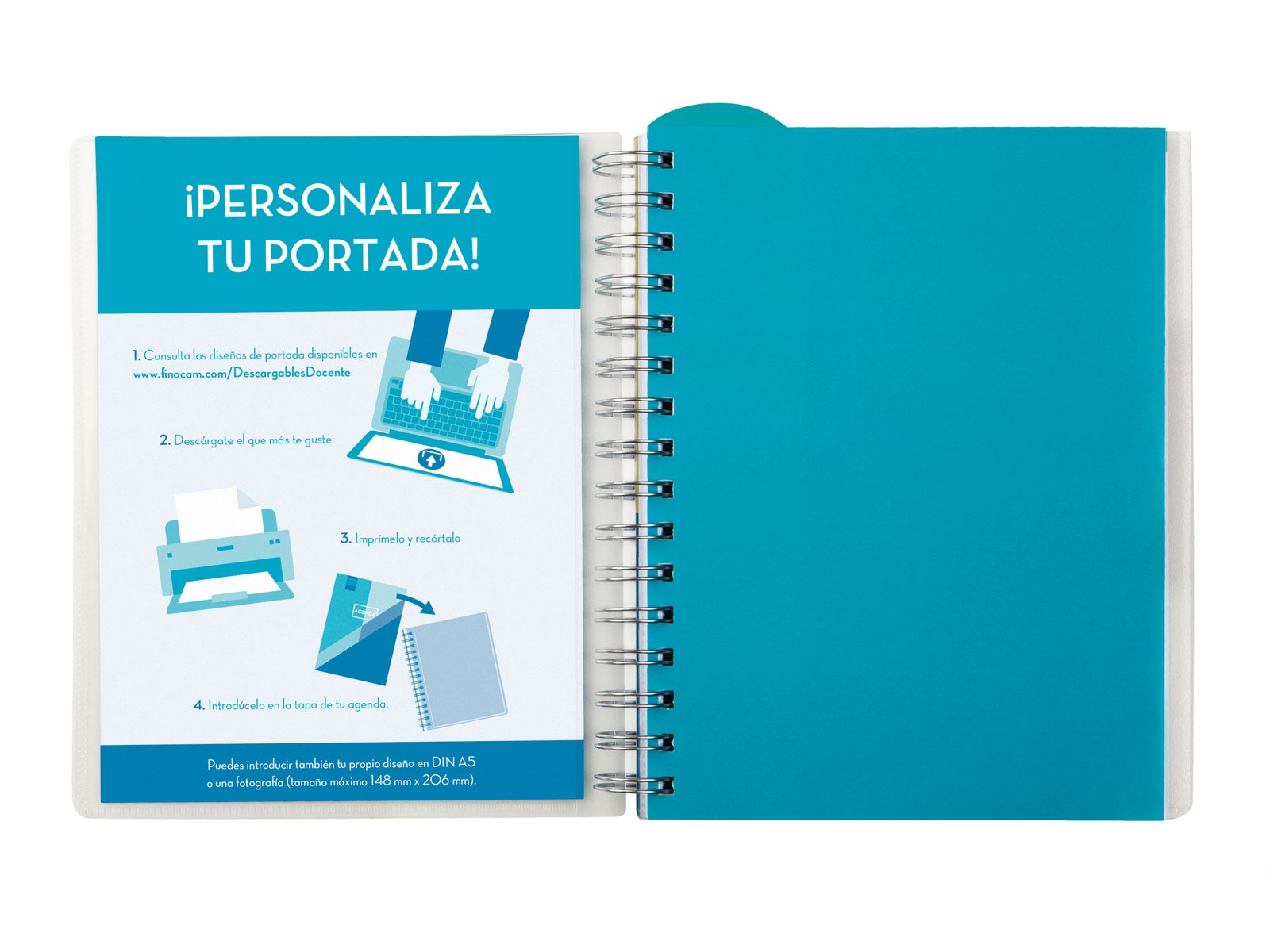 Agenda para el docente curso 2025-2026 Magistral 1/4-155x212 mm semana vista horizontal Finocam azul Azul-10