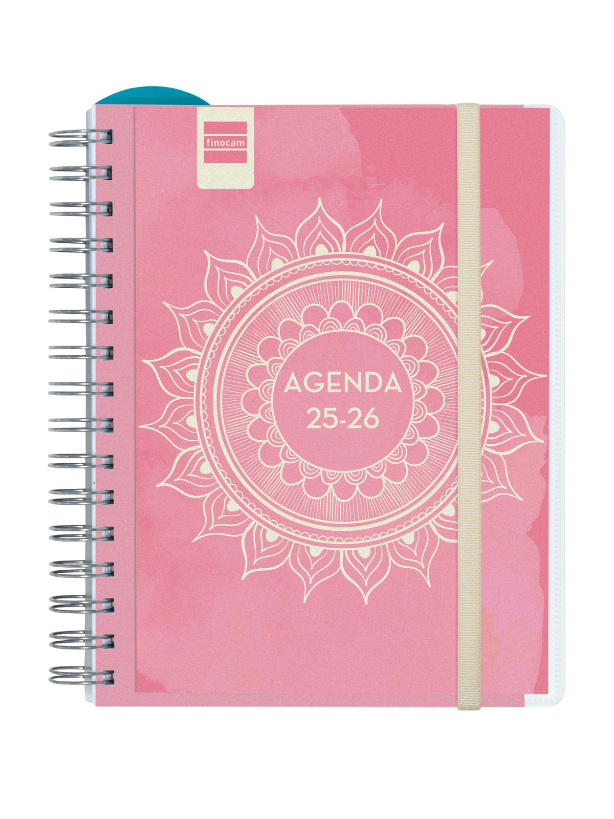 Agenda para el docente curso 2025-2026 Magistral 1/4-155x212 mm semana vista horizontal mandala Finocam Multicolor-9