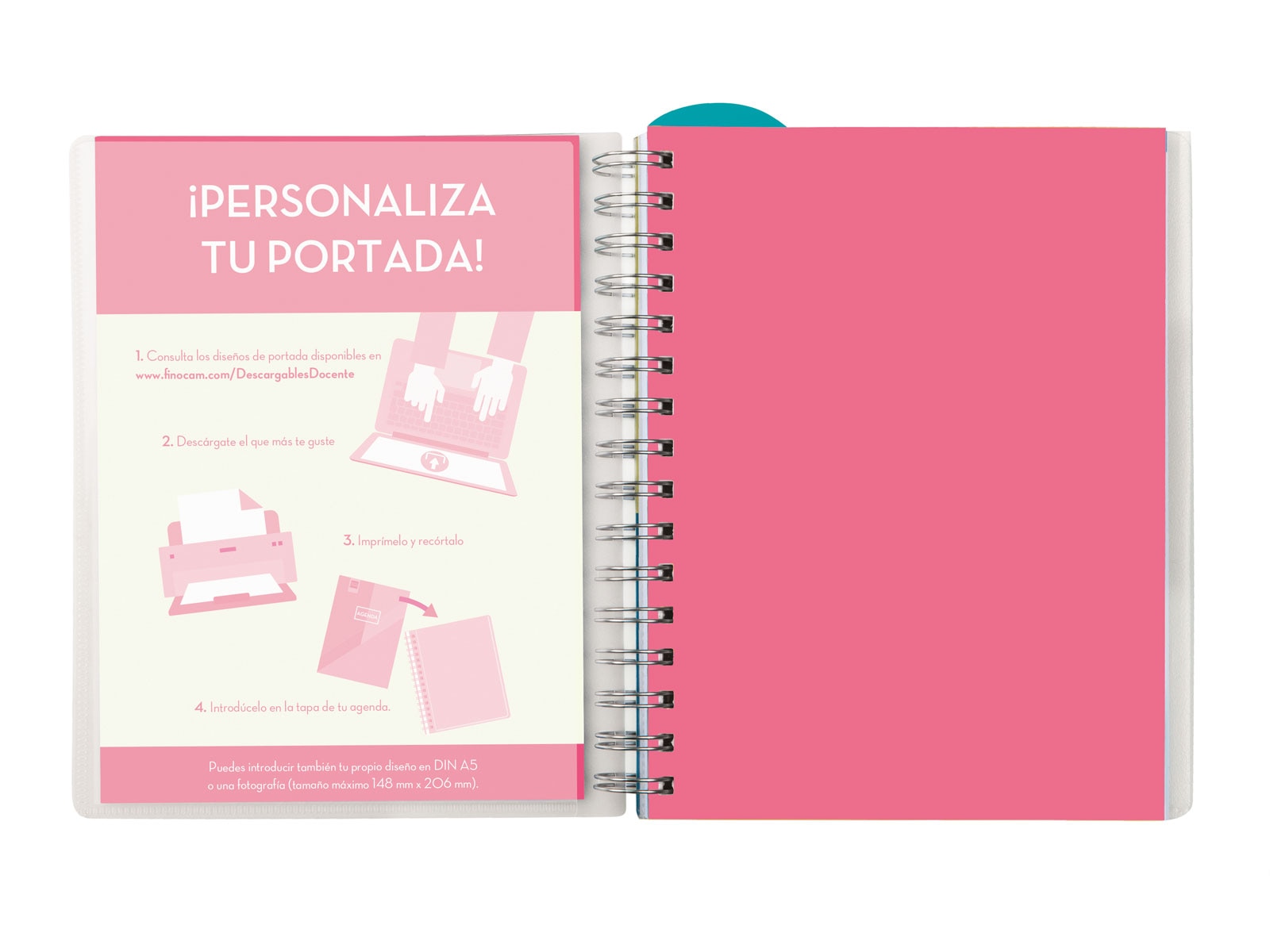 Agenda para el docente curso 2025-2026 Magistral 1/4-155x212 mm semana vista horizontal mandala Finocam Multicolor-10